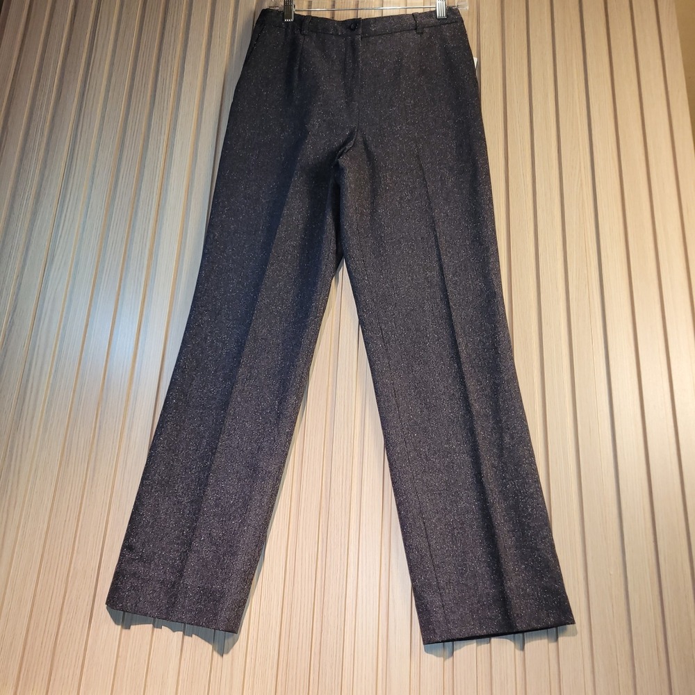Pendleton Wool Silk Blend Trousers Brown Blue Speckled Straight Leg Pants 4